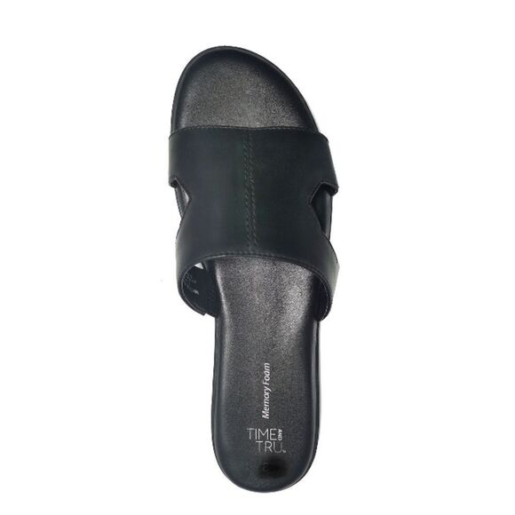 WOMEN’S Black Core H Band Memory Foam Sandals Shoes Size 8 - Picture 5 of 6